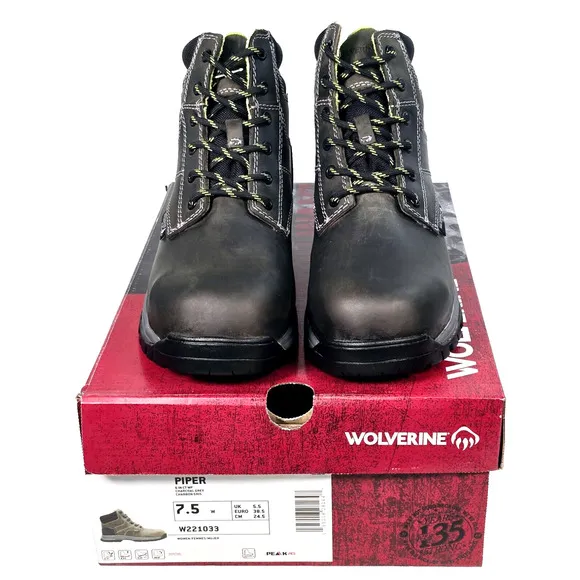 Wolverine PIPER Women's Size 7.5W Waterproof Composite Toe 6&quot; Work Boots W221033