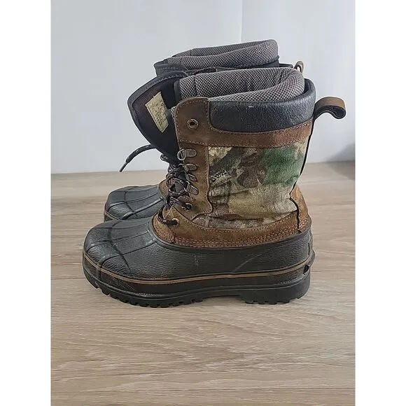 Wolverine Thinsulate Camo Brown Suede Hunting Duck Boots Outdoor Country Size 13