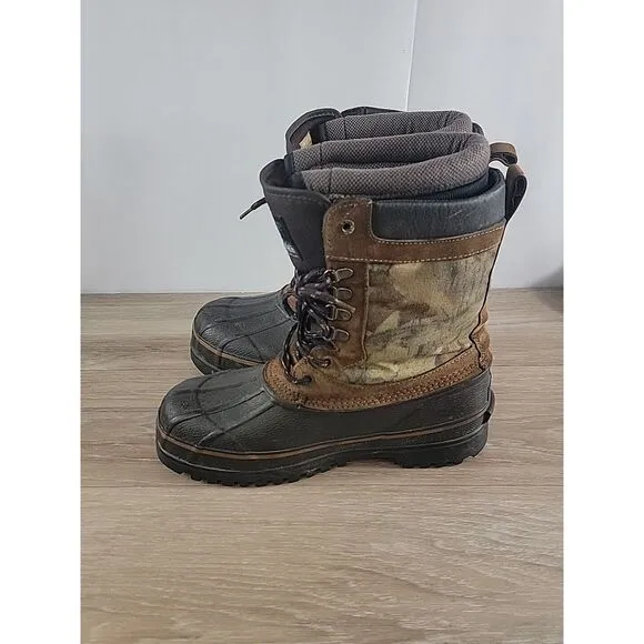Wolverine Thinsulate Camo Brown Suede Hunting Duck Boots Outdoor Country Size 13