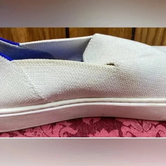 Woman ROTHY’S White Original Slip On Sneaker Shoe Sz 7.5