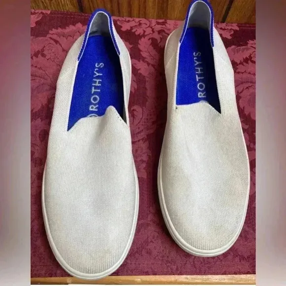 Woman ROTHY’S White Original Slip On Sneaker Shoe Sz 7.5