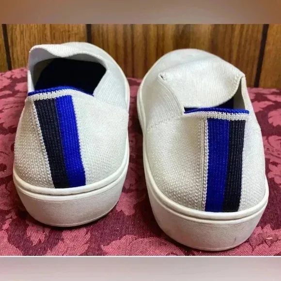 Woman ROTHY’S White Original Slip On Sneaker Shoe Sz 7.5