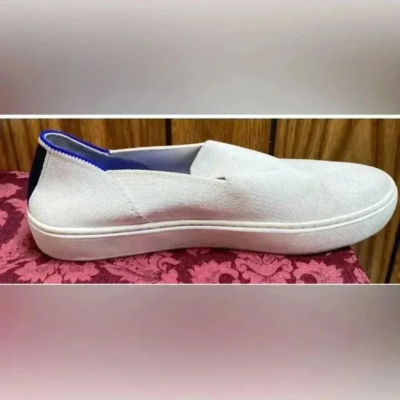 Woman ROTHY’S White Original Slip On Sneaker Shoe Sz 7.5