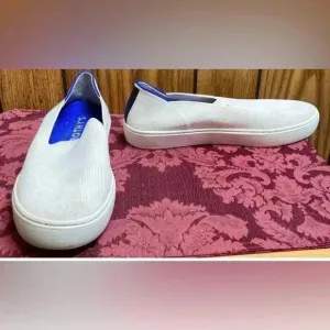 Woman ROTHY’S White Original Slip On Sneaker Shoe Sz 7.5