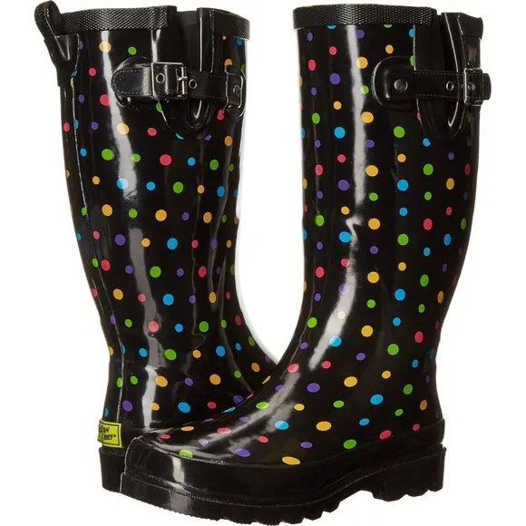 ✨Women Black Chief Tall Waterproof Rain Boot Outdoor Garden Shoes