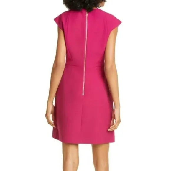 Women's 2 (6) Ted Baker London Magenta Polly Structured Bow Mini Dress Bold Fun