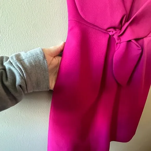 Women's 2 (6) Ted Baker London Magenta Polly Structured Bow Mini Dress Bold Fun
