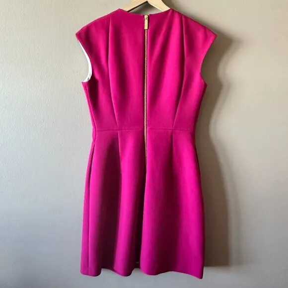 Women's 2 (6) Ted Baker London Magenta Polly Structured Bow Mini Dress Bold Fun
