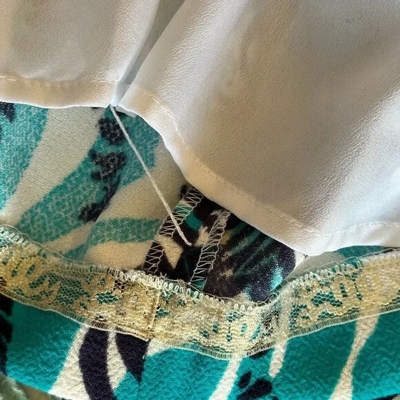 Women's 2 Lilly Pulitzer Devina Tunic Zebra Dress Teal White Funky Print