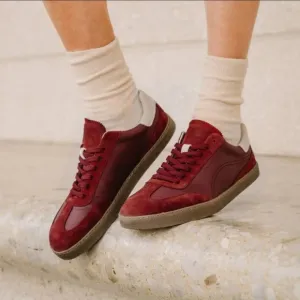 Women's Groundies Burgundy Sneakers