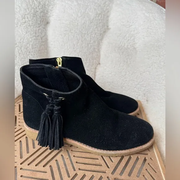 Womens Kate Spade New York Bellamy Tassel Flat Ankle Boots Size 7.5