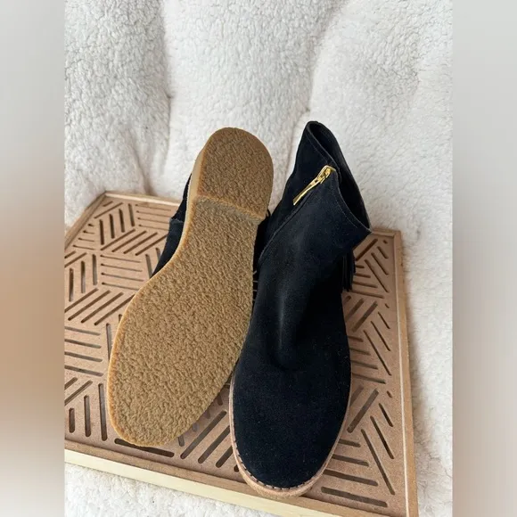 Womens Kate Spade New York Bellamy Tassel Flat Ankle Boots Size 7.5