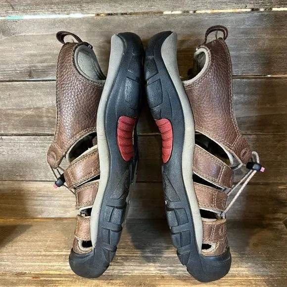 Womens Keen Newport H2 Brown Leather Outdoor Hiking Shoes Sandals Size 10 M‎ GUC