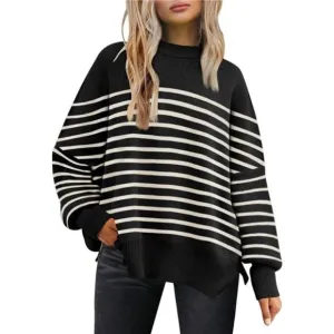 Women's Oversized Batwing Sweaters 2025 Fall Outfits Trendy Crewneck