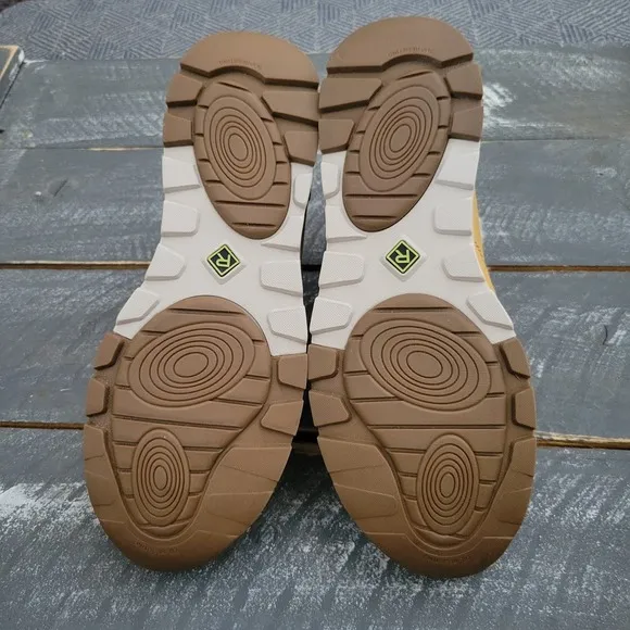 Women's Rockport Pulse Tech Safety Toe Work Boots Size 11.5 WIDE Natural Leather
