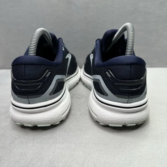 Womens Size 8 (D) WIDE Brooks Ghost 15 Shoes Navy Blue Athletic Running Sneakers