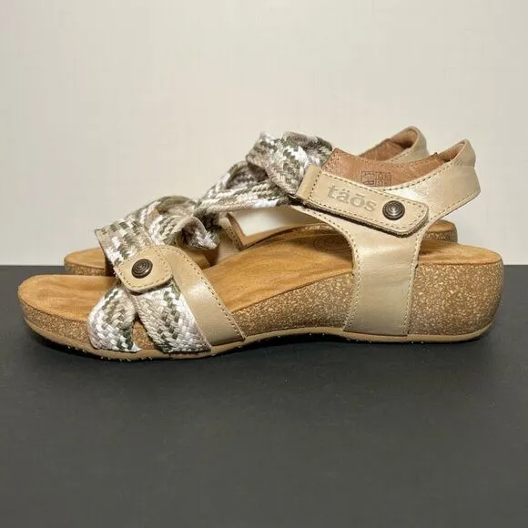 Womens TAOS Trulie Limited Edition Stone Gray Adjustable Sandals / Size 7-7.5