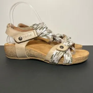 Womens TAOS Trulie Limited Edition Stone Gray Adjustable Sandals / Size 7-7.5