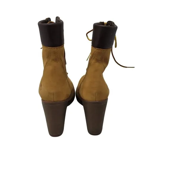 Womens Timberland Allington Mid Lace-Up Combat Heeled Work Boots 9 Streetwear