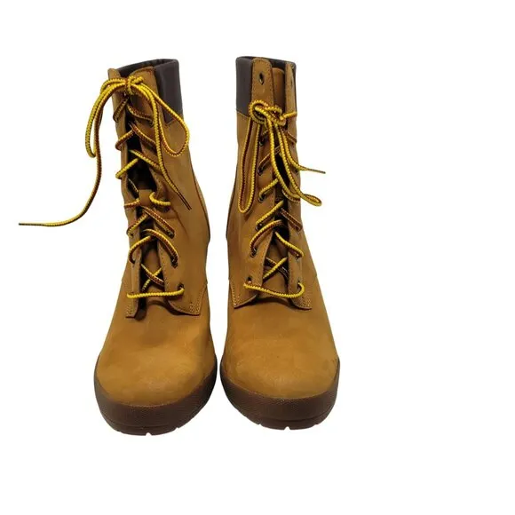 Womens Timberland Allington Mid Lace-Up Combat Heeled Work Boots 9 Streetwear