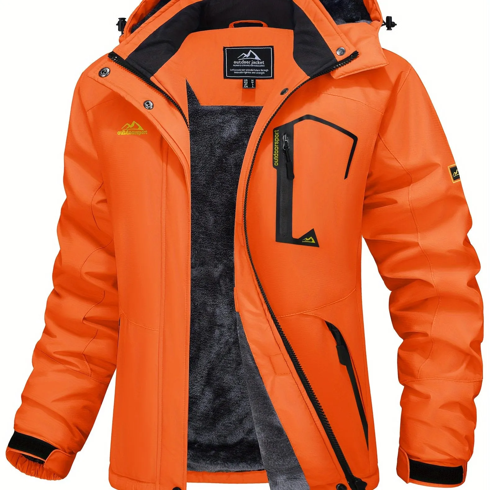 Womens Waterproof Thermal Fleece Winter Jacket for Outdoor Activities