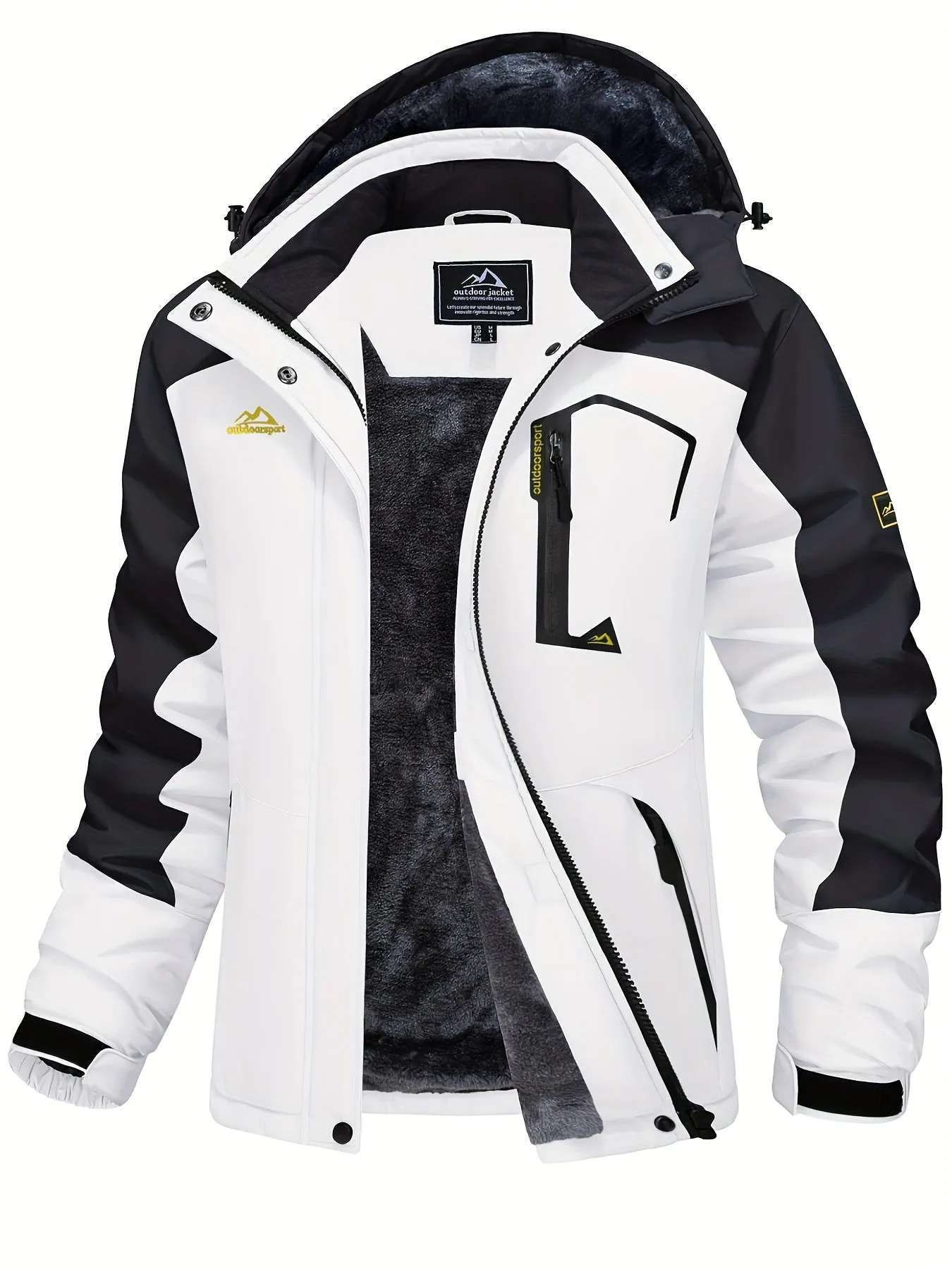Womens Waterproof Thermal Fleece Winter Jacket for Outdoor Activities