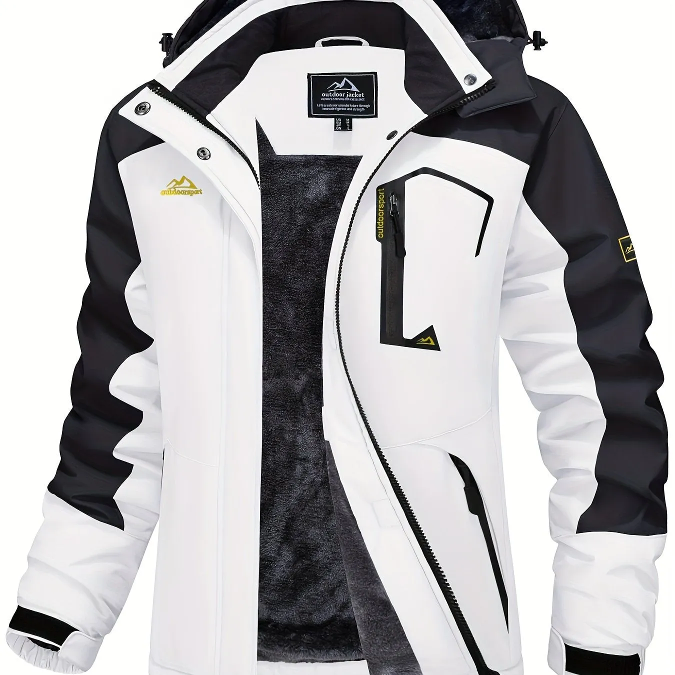 Womens Waterproof Thermal Fleece Winter Jacket for Outdoor Activities