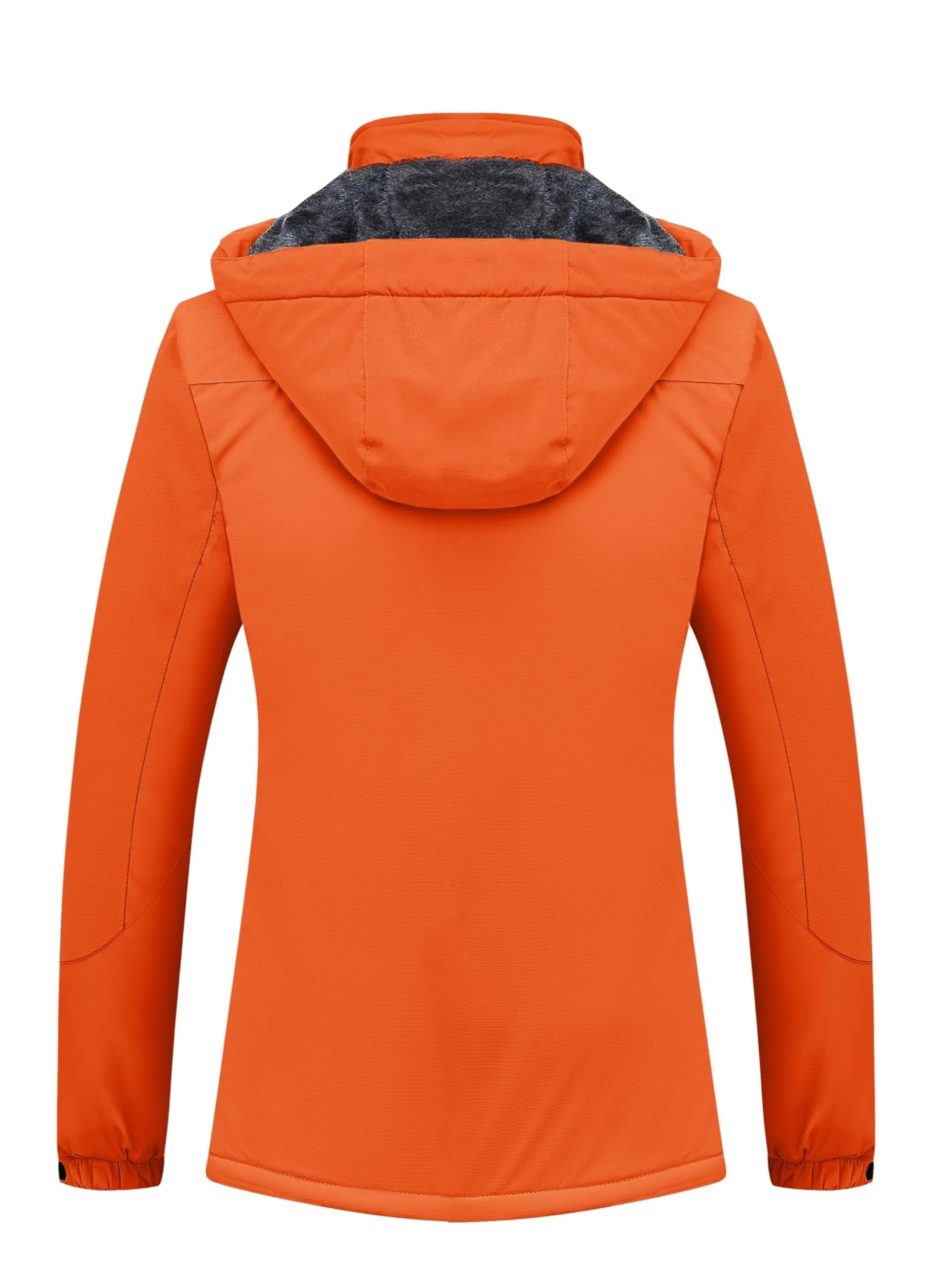 Womens Waterproof Thermal Fleece Winter Jacket for Outdoor Activities