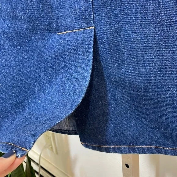 Women’s Western Hi-Waist Pleated Denim Jean Skirt Size 8