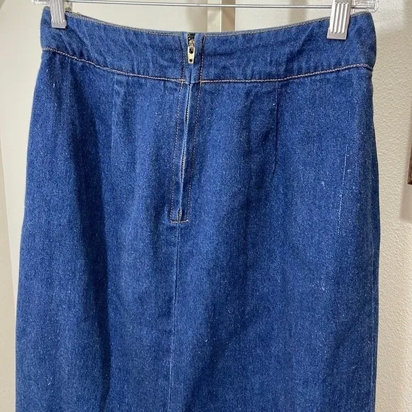 Women’s Western Hi-Waist Pleated Denim Jean Skirt Size 8