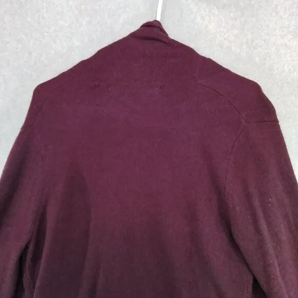 Woolrich Cardigan Sweater Wmns M Wool Blend Purple Ombre Open Front Waterfall