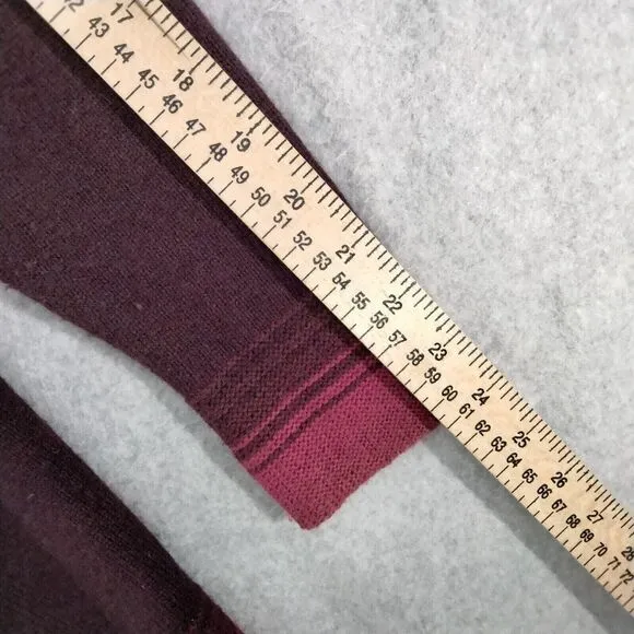 Woolrich Cardigan Sweater Wmns M Wool Blend Purple Ombre Open Front Waterfall