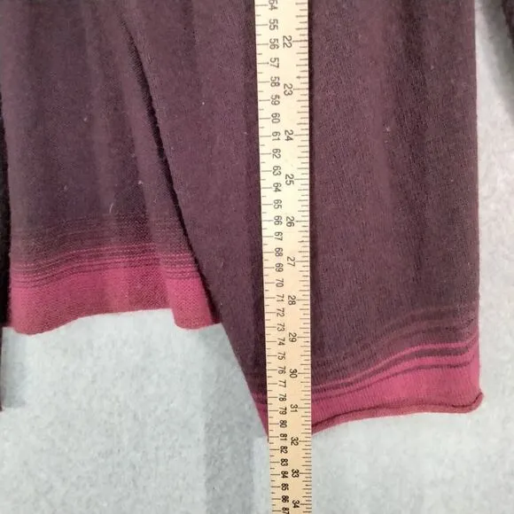 Woolrich Cardigan Sweater Wmns M Wool Blend Purple Ombre Open Front Waterfall