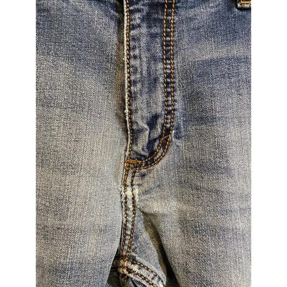 Wrangler Jeans Men's 35x32 Blue Slim Straight Retro Light Wash Low Rise