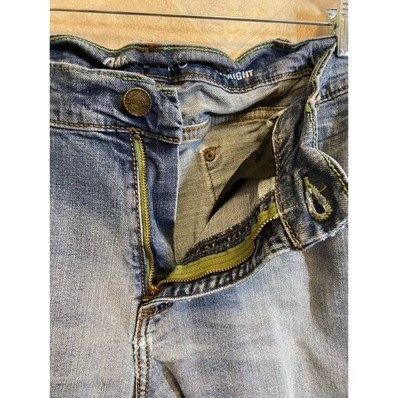 Wrangler Jeans Men's 35x32 Blue Slim Straight Retro Light Wash Low Rise