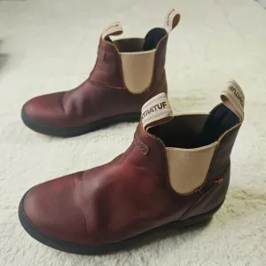 XTRATUF Ws US8 Legacy Leather Brown Chelsea Brush Boots. Work. RoundToe.…