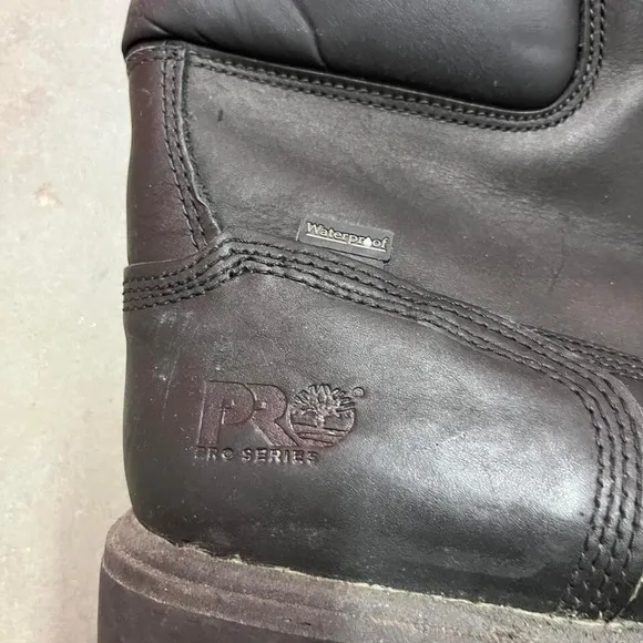 Y2K Timberland Pro Men's 6&quot; Direct Attach Waterproof Work Boots Black Soft Toe