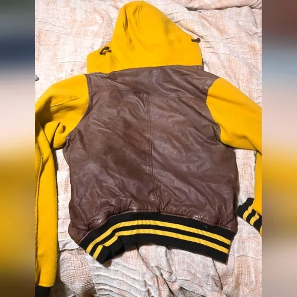 Yellow and Brown Varsity Jacket