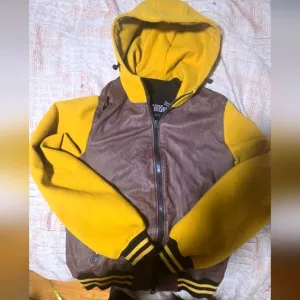 Yellow and Brown Varsity Jacket