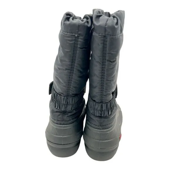 Youth Sorel Flurry Snow Winter Boot Sz US  1 EUR 32 BLACK RED $70 MSRP