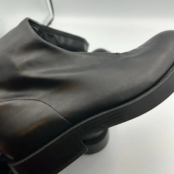 Zara Black over the knee boots flat low heel Sz42