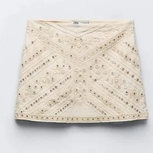 Zara Embroidered Beaded Mini Skirt