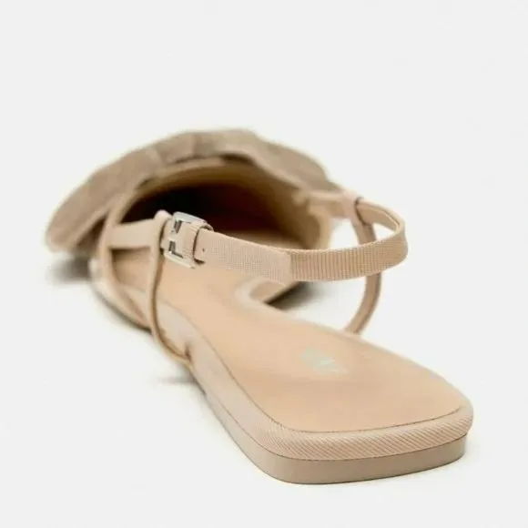 ZARA FLAT SLINGBACKS WITH BOW