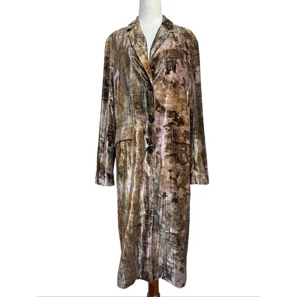 Zara Luxurious Tie Dye Velvet Coat, NWT, XS