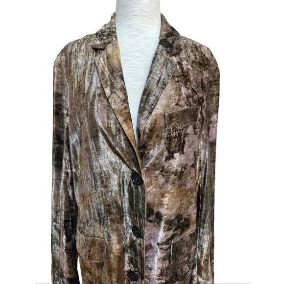 Zara Luxurious Tie Dye Velvet Coat, NWT, XS
