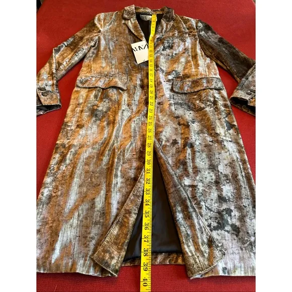 Zara Luxurious Tie Dye Velvet Coat, NWT, XS