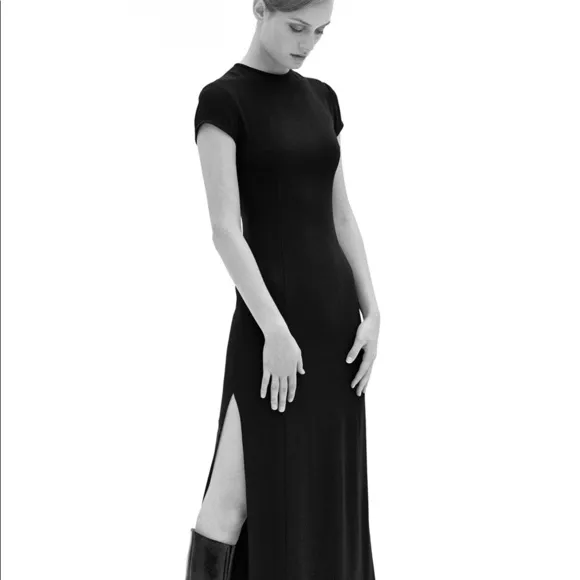 Zara Maxi Dress Midi Retro Archive Wool Long Limited Dress Wool Slit