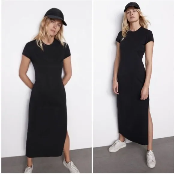 Zara Maxi Dress Midi Retro Archive Wool Long Limited Dress Wool Slit