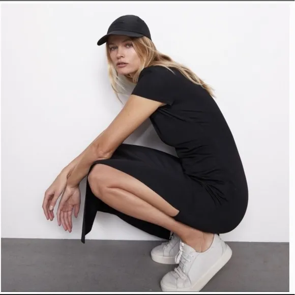 Zara Maxi Dress Midi Retro Archive Wool Long Limited Dress Wool Slit