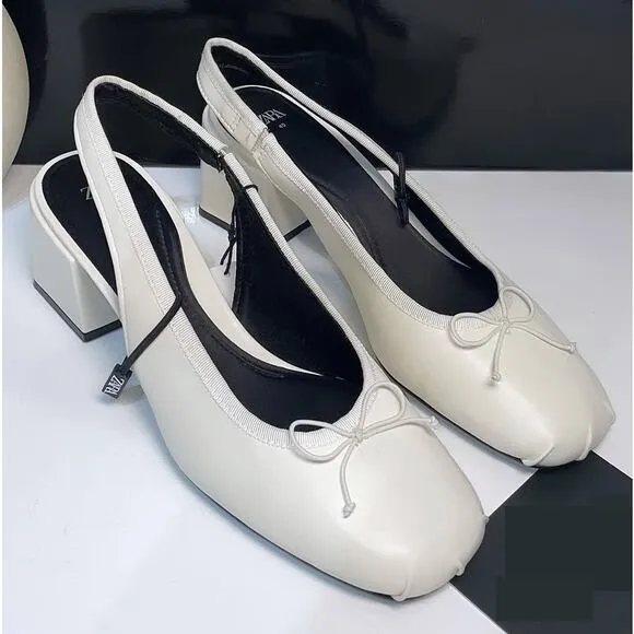 ZARA Rounded Toe Heels NWT